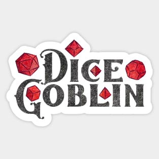 Dice Goblin Crimson Blood Dice Sticker